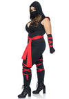 Kostüm - Schwarzer Ninja - Queen Size | Leg Avenue