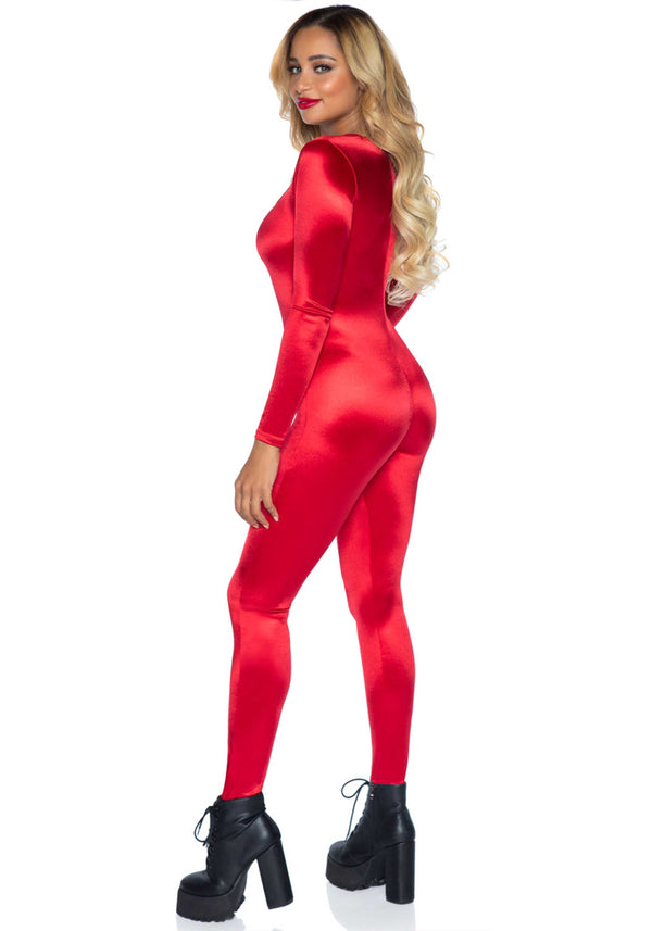 Kostüm - Roter Eleganter Spandex Catsuit | Leg Avenue