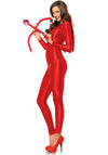 Kostüm - Roter Eleganter Spandex Catsuit | Leg Avenue