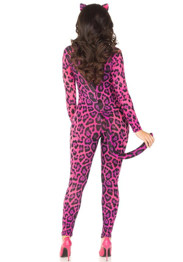 Kostüm - Pink Puma Bodysuit mit Haarreif | Leg Avenue