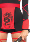 Schwarz rotes mörderisch sexy Kostüm Set mit aufregenden Cut Outs von Leg Avenue – Ansicht 5