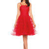 Rotes sündiges Rockabilly Swingkleid mit voluminösem Tüllrock | Leg Avenue