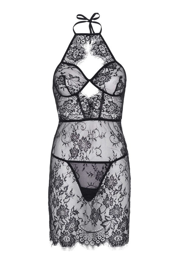 Spitzenkleid mit feiner Spitze und Blumenmuster | Leg Avenue