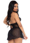 Süßes Babydoll Negligé mit Schleifchen Stickerein | Leg Avenue