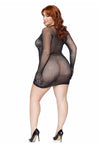 Minidress mit Strasssteinen Plussize schwarz | Leg Avenue