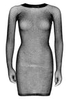 Minidress mit Strasssteinen Plussize schwarz | Leg Avenue