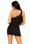 Asymmetrisches Minikleid mit Strass und Mesh-Einsatzakzenten | Leg Avenue