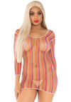Zigzag multicolour Minikleid | Leg Avenue