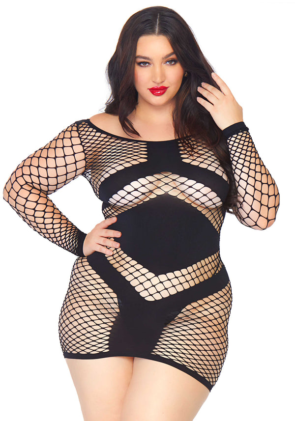 Langärmeliges Minikleid Queensize | Leg Avenue