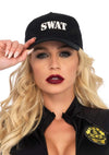 Schwarze aufreizende SWAT Polizeiuniform mit tiefem Reißverschluss von Leg Avenue – Ansicht 6