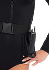 Schwarze aufreizende SWAT Polizeiuniform mit tiefem Reißverschluss von Leg Avenue – Ansicht 9