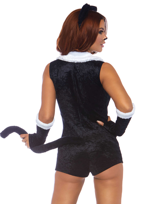 Kostüm - Black Kitty mit Schwanz & Haarreif mit Ohren | Leg Avenue