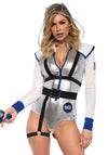 Kostüm - Galaxy Girl Bodysuit mit transparenter Kaputze | Leg Avenue