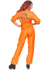 Kostüm - orangener Overall Gefängnis - Insassin | Leg Avenue