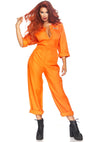 Kostüm - orangener Overall Gefängnis - Insassin | Leg Avenue