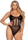 Netz-Bodysuit mit passendem Rock | Leg Avenue