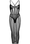 Netz-Bodysuit mit passendem Rock | Leg Avenue