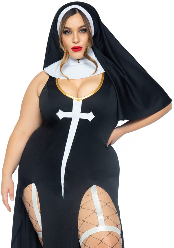 Kostüm - Sündige Nonne - Queen Size | Leg Avenue