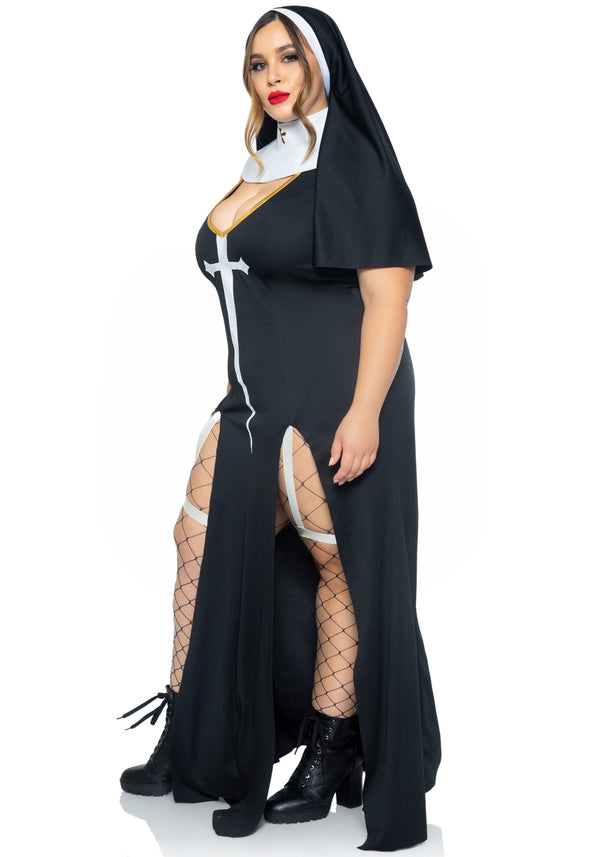Kostüm - Sündige Nonne - Queen Size | Leg Avenue