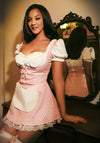 Kostüm - Sexy Dirndl Gingham Kleid in rosa | Leg Avenue