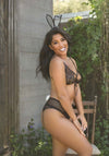 Dessous Set mit Hasenohren-Haarreif und Puschelschwanz | Leg Avenue