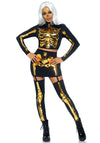 Kostüm - Elegantes Goldenes Sklettkostüm | Leg Avenue