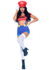 Kostüm - Gamer Babe blau rot | Leg Avenue