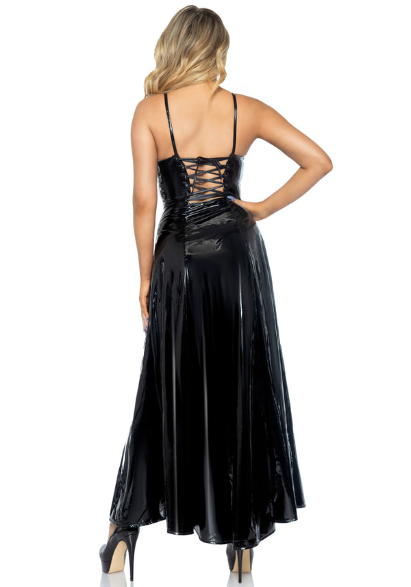 Kostüm - Sexy Ballkleid Lack schwarz | Leg Avenue