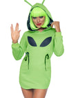 Alien Fleece Kleid Kostüm grün | Leg Avenue