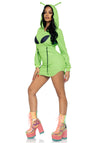Alien Fleece Kleid Kostüm grün | Leg Avenue