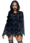 Kostüm - Poncho mit Spinnennetzmuster aus Strass | Leg Avenue