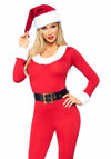 Kostüm - Weihnachtsfrau Overall rot | Leg Avenue