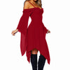 Bordeauxrotes mysteriöses Boho Kleid mit eleganten kalten Schultern | Leg Avenue