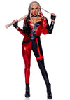 Kostüm- Super-Schurkin Rot- Schwarz| Leg Avenue