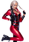 Kostüm- Super-Schurkin Rot- Schwarz| Leg Avenue
