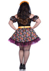 Kostüm - Farbintensives Ringelblumen-Kleid - Dia De Las Muertos - Queen Size | Leg Avenue
