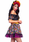 Kostüm - Farbintensives Ringelblumen-Kleid - Dia De Las Muertos | Leg Avenue