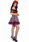 Kostüm - Farbintensives Ringelblumen-Kleid - Dia De Las Muertos | Leg Avenue