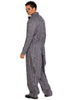 Schwarzer gestreifter Frack Overall mit eleganter Fliege von Leg Avenue – Ansicht 2