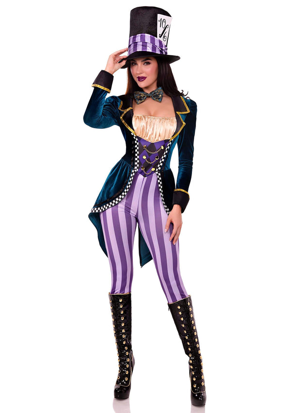 Mehrfarbiger extravaganter Jumpsuit im magischen Märchen Look mit Frack von Leg Avenue – Ansicht 5