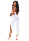 Kleid mit hohem Schlitz und String | Leg Avenue