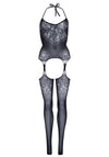 Nahtloser Body mit verspielter Spitzer und Strapsen | Leg Avenue