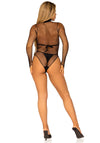 Langärmliger Rollkragen Fischnetz-Body| Leg Avenue