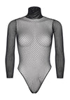 Langärmliger Rollkragen Fischnetz-Body| Leg Avenue