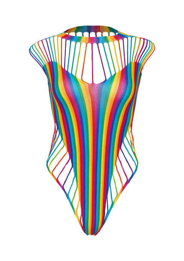 Blickdichter Regenbogen Teddy | Leg Avenue
