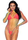 Bodysuit mit Druckknopf im Schritt und passendem Tanga | Leg Avenue