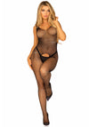 Fischnetz-Body mit offenem Schritt und Strass | Leg Avenue