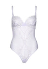 Weißer eleganter Body aus Wimpernspitze und Mesh von Leg Avenue – Ansicht 2
