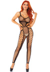 Fußfreier Netzbody mit heißen Cut-Outs | Leg Avenue