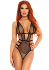 Ausgeschnittener Netz-Teddy mit String | Leg Avenue